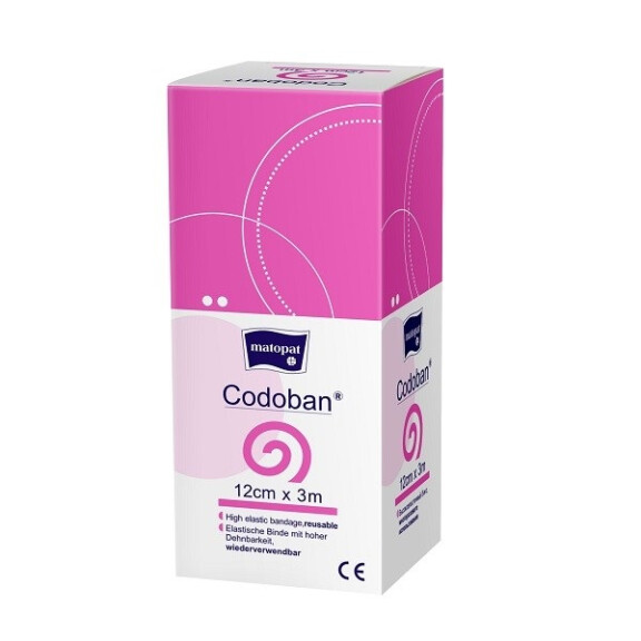 Pakiet 100x Elastický kompresný obväz Matopat Codoban na rany 1 ks, 12 cm x 3 m