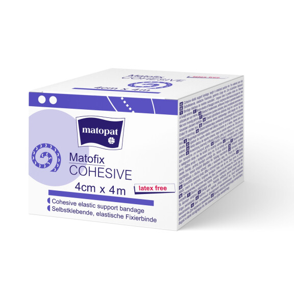 Pakiet 128x Matopat Matofix COHESIVE samolepiaci elastická bandáž na rany 1 ks, 4 cm x 4 m