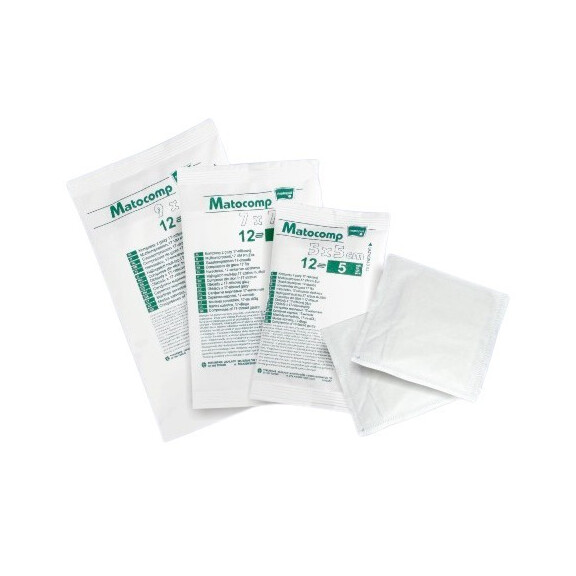 Matopat Matocomp sterilné gázové kompresy na rany 10 x 20 cm 4 ks 12