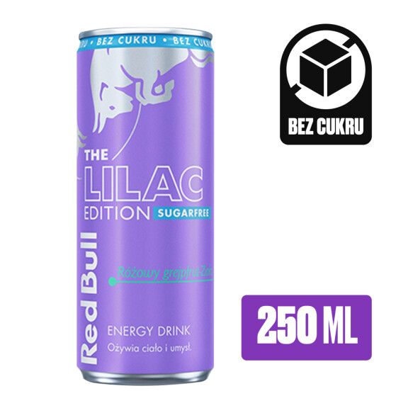 Red Bull Lilac Edition Sugarfree różowy grapefruit i zioła Napój Energetyczny 250ml