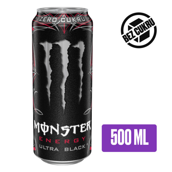 Monster Energy Ultra Black gazowany napój energetyczny 500ml