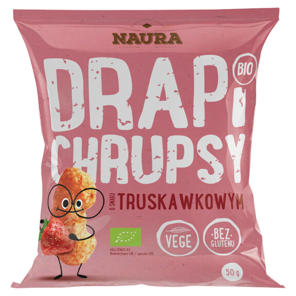 Chrupki o smaku truskawkowym BIO 50 g
