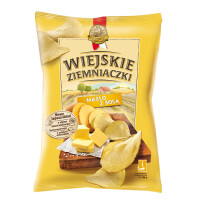 Wiejskie Ziemniaczki masło z solą chipsy 130g