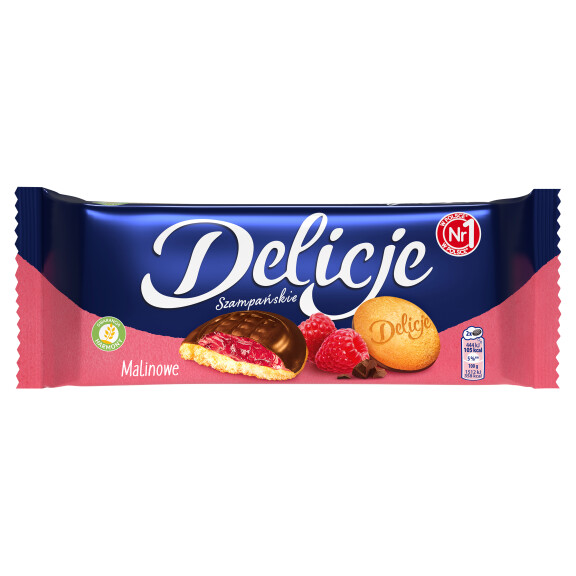 Delicje ciastka malinowe 147g
