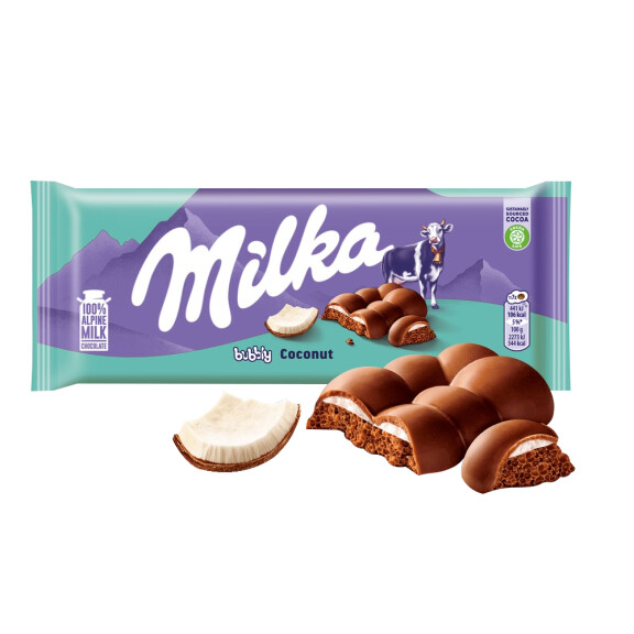 Milka czekolada kokosowa Bubbly Coconut 97g
