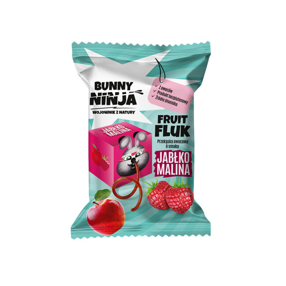 Ninja Bunny przekąska owocowa Fruit Fluk o smaku jabłko-malina 15 g