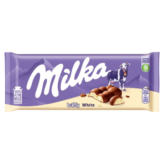 Milka Bubbly Milk&White 95g