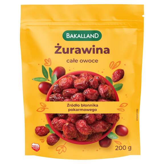Bakalland Żurawina całe owoce 200g