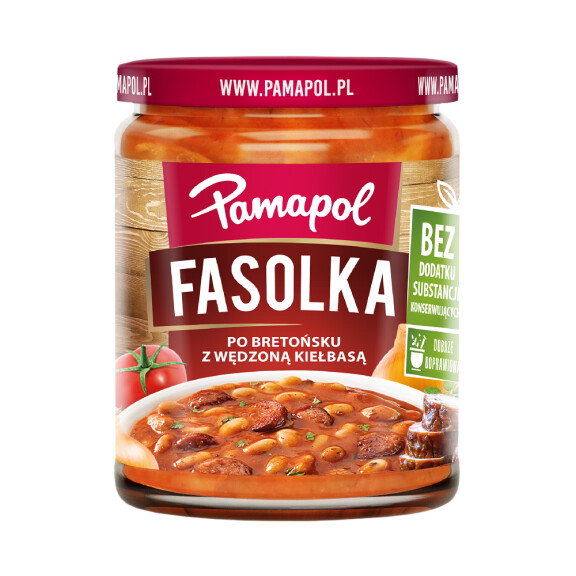 Fasolka po bretońsku z wędzoną kiełbasą 500 g