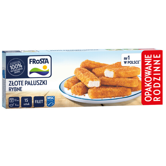 Frosta Złote Paluszki Rybne Mrożone (Opakowanie Rodzinne) 450g