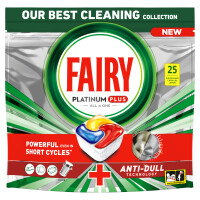Fairy Platinum Plus Cytryna Tabletki do zmywarki All in One, 25 tabletek