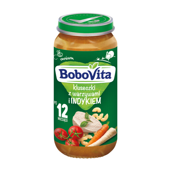 BoboVita Kluseczki z warzywami i indykiem 1-3 lata 250g