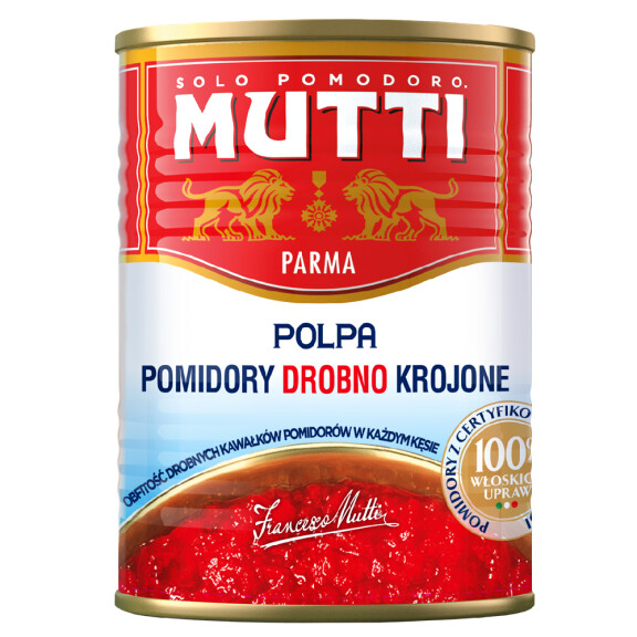 Mutti Pomidory drobno krojone bez skórki 400g