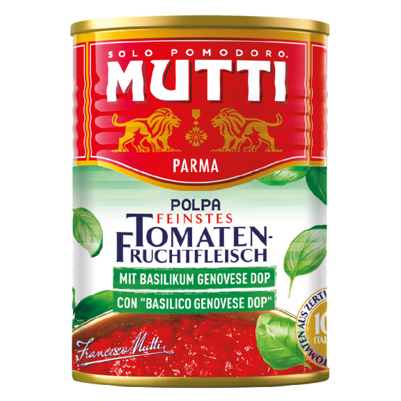 Mutti Pomidory krojone z bazylią 400g