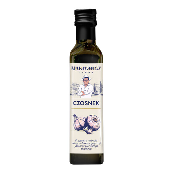 Makłowicz i Synowie Przyprawa na bazie oliwy z oliwek czosnkowa 250ml