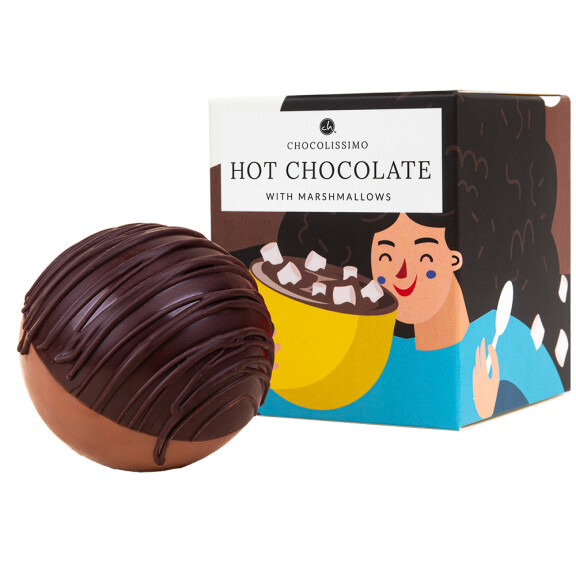 Chocolissimo Czekoladowa kula z piankami mleczno-deserowa 40g