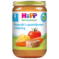 HiPP BIO Od Pokoleń Kluseczki Z Pomidorami i Cielęciną 9Mc 220g