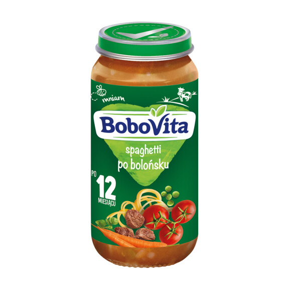 Bobovita Danie Spaghetti Po Bolońsku 12Mc 250g