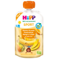 HiPP BIO Od Pokoleń Sport Banany-Gruszki-Pomarańcze Z Ryżem 1R 120g