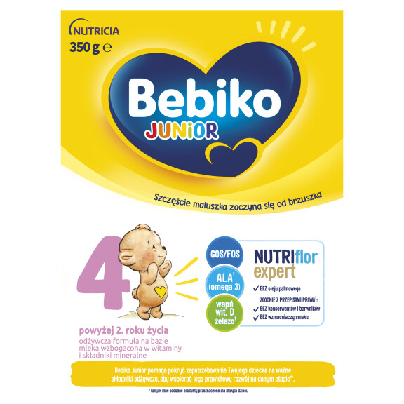 Bebiko Junior 4 odżywcza formuła na bazie mleka dla dzieci powyżej 2. roku życia 350g
