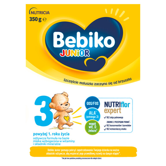 Bebiko Junior 3 Mleko modyfikowane dla dzieci powyżej 1. roku życia 350g