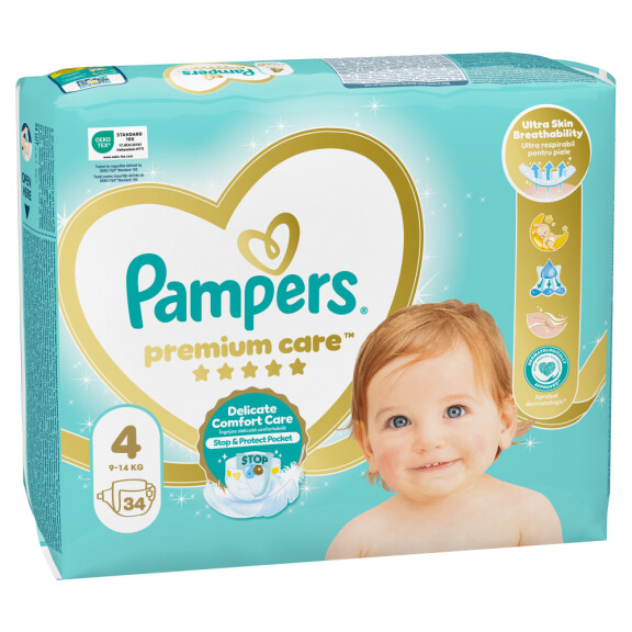 Pampers Premium Care rozmiar 4, 9kg-14kg, 34szt