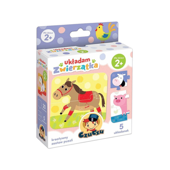 CzuCzu Układam Zwierzątka Puzzle 2+