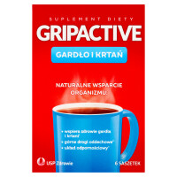 Gripactive Gardło i Krtań, suplement diety, 6 saszetek