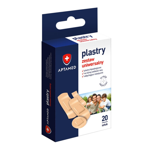 Aptamed Plastry zestaw uniwersalny 20 sztuk