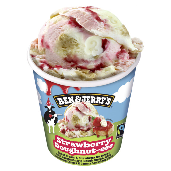 B&J Strawberry Doughnut-eee lody śmietankowo-truskawkowe 465ml