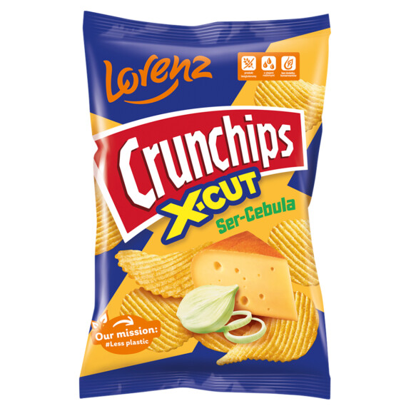 Crunchips X-Cut Ser i Cebula chipsy 130g
