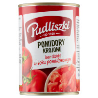 Pudliszki pomidory krojone bez skórki w soku pomidorowym 400g