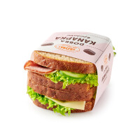 Grzybki Kanapka z podpiekaną kiełbasą krakowską 185g