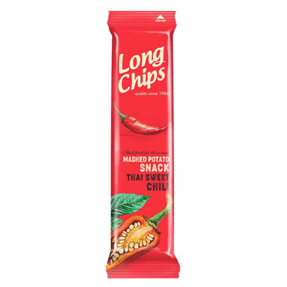 Long Chips chipsy ziemniaczane o smaku słodkiej papryki chilli 75g
