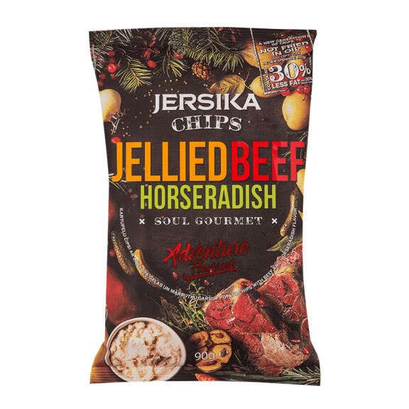 Chipsy ziemniaczane o smaku wołowiny i chrzanu 90 g