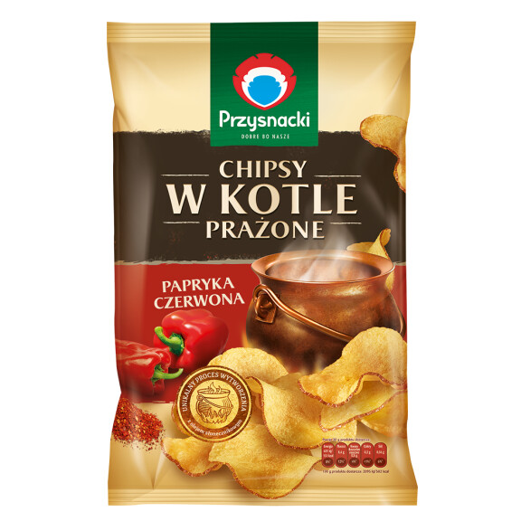 PRZYSNACKI Chipsy w kotle prażone papryka 125g