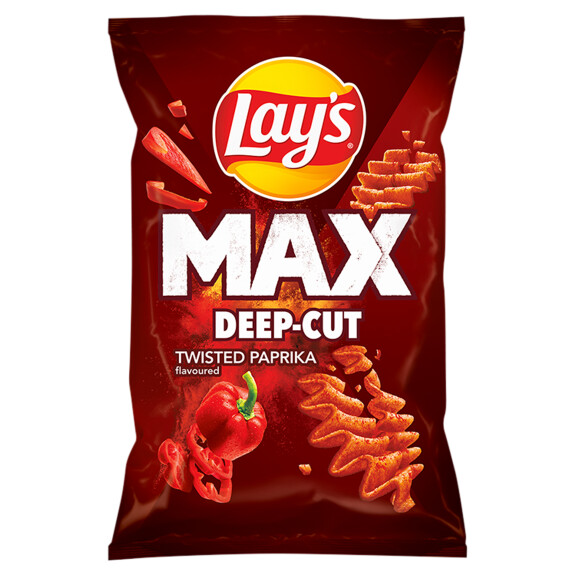 Lay's Max Deep Cut Twisted chipsy ziemniaczane o smaku papryki 120g