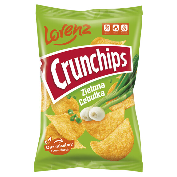 Crunchips Zielona Cebulka chipsy 140g