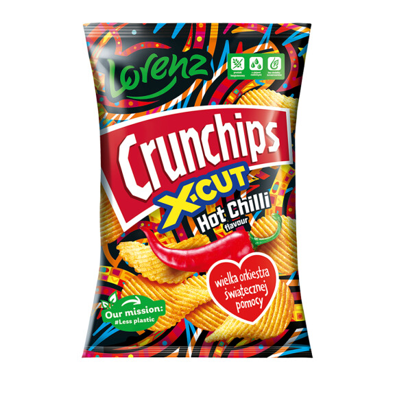 Chipsy Crunchips X-Cut Hot Chili WOŚP 130g