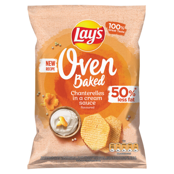 Lay's Oven Baked chipsy o smaku kurek w śmietanowym sosie 110g
