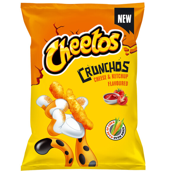 Cheetos Crunchos chrupki kukurydziane o smaku serowo-ketchupowym 80g