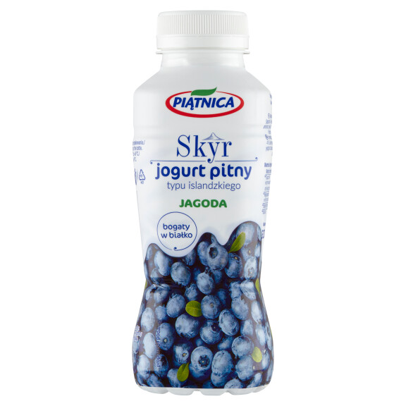 Piątnica skyr jogurt pitny typu islandzkiego jagodowy 330g