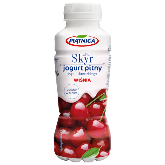 Piątnica skyr jogurt pitny typu islandzkiego wiśnia 330ml
