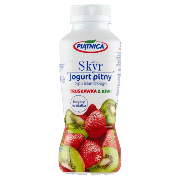 Piątnica skyr jogurt pitny typu islandzkiego truskawka&kiwi 330ml