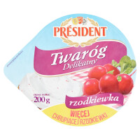 President Twaróg Delikatny z rzodkiewką 150g