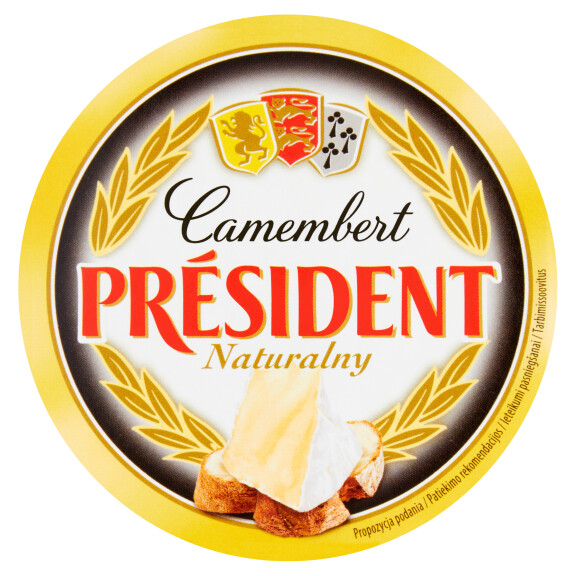 President Camembert naturalny Ser pełnotłusty 120g