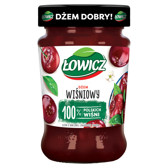 Łowicz dżem wiśniowy o obniżonej zawartości cukrów 280g