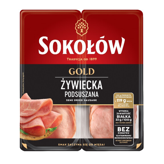 Sokołów Gold kiełbasa żywiecka sucha 2x50g