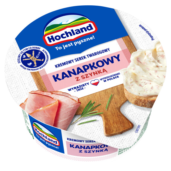 Hochland kanapkowy serek kremowy z szynką 130g