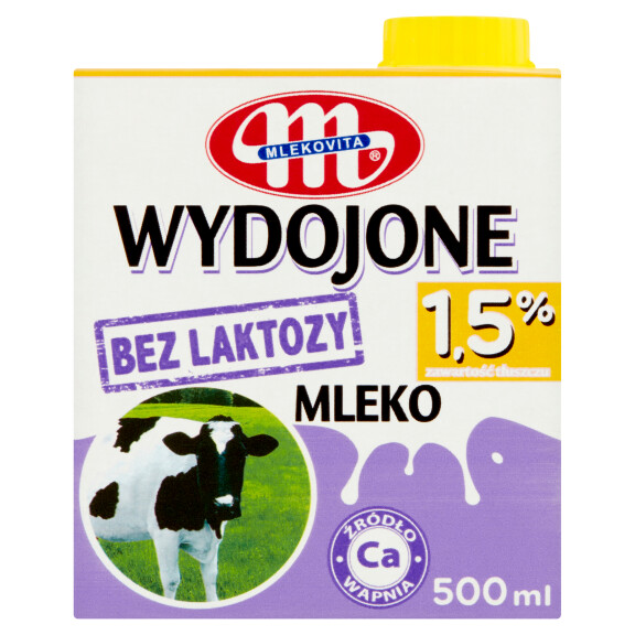 Mlekovita Wydojone mleko bez laktozy 1,5% 500ml